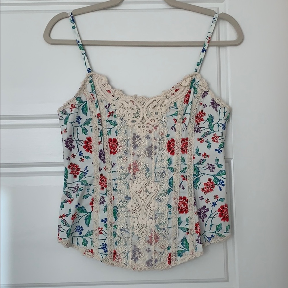 Free People Floral Tank Top